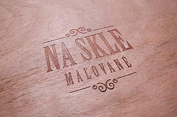 Na skle maľované logo  grafika  web